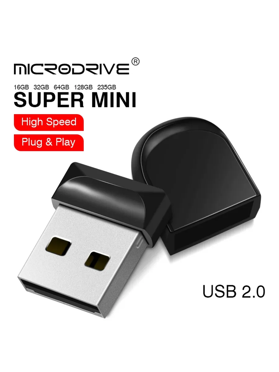 MicroDrive DS016G0701 металлическая USB-флешка 4 ГБ, 8 ГБ, 1