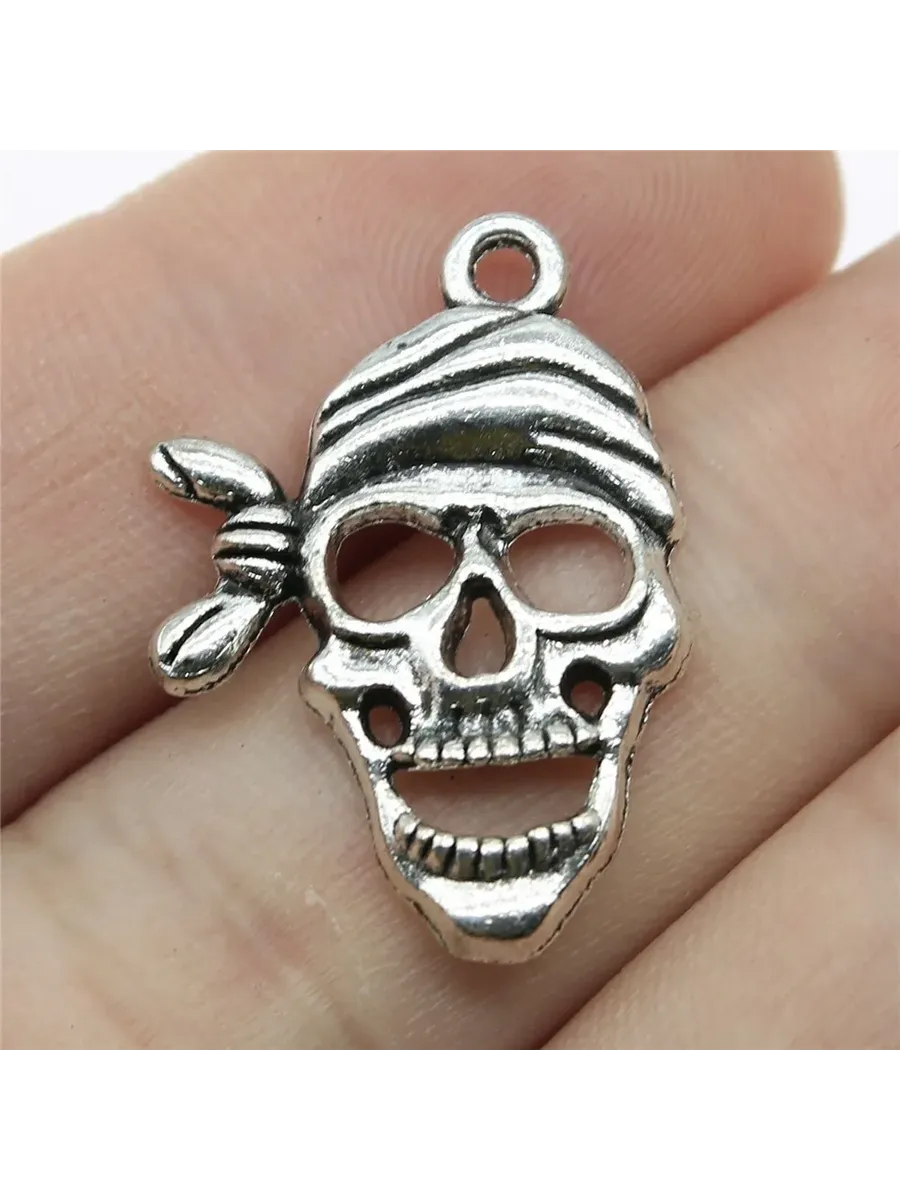 Шармы череп и скелет из цинкового сплава 27x20mm-Sil