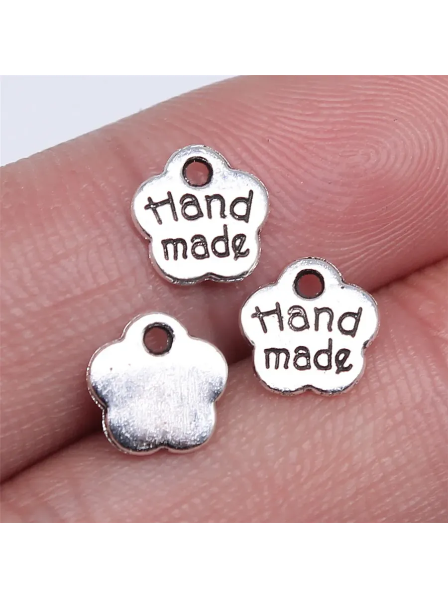 Шармы "Hand made", цинковый сплав, серебро