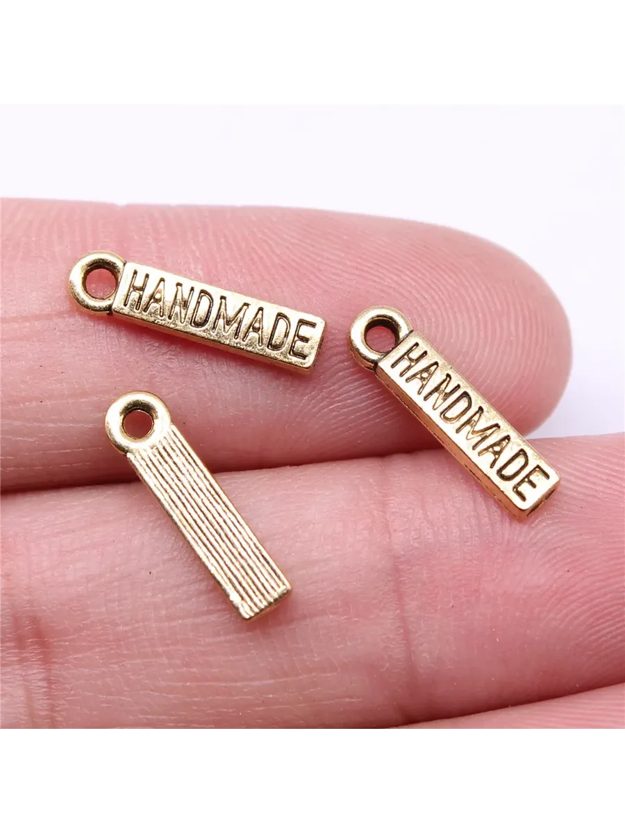 Шармы Handmade, 15x4mm-Gold, цинковый сплав