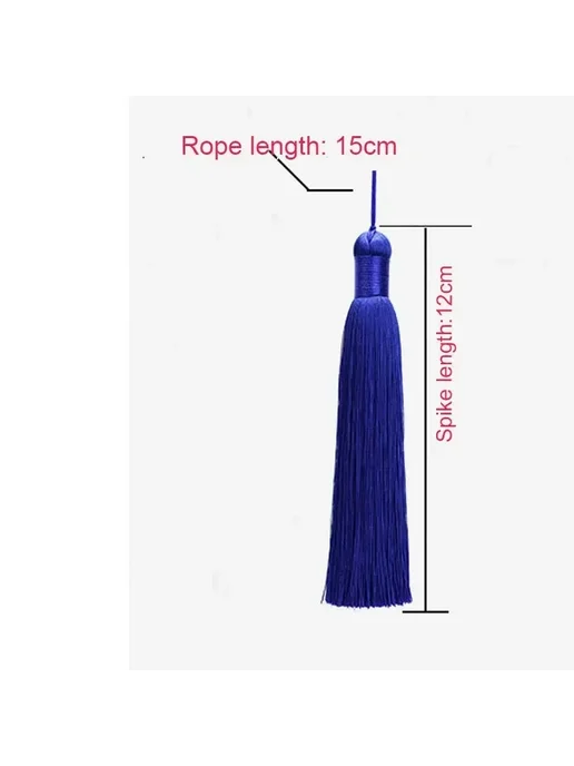 Нет бренда Красная шелковая кисточка WineRed 12 см, серый, фото 3