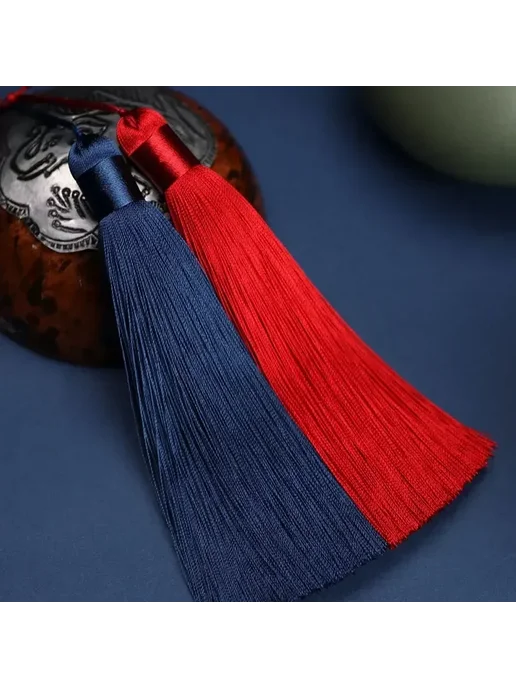 Нет бренда Красная шелковая кисточка WineRed 12 см, 1 шт, фото 2