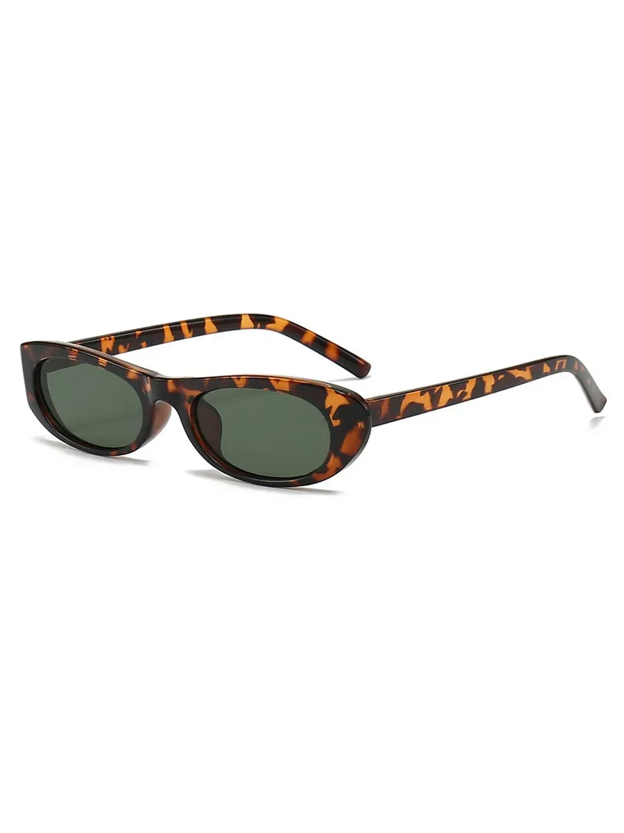 Женские ретро очки "Leopard Green"