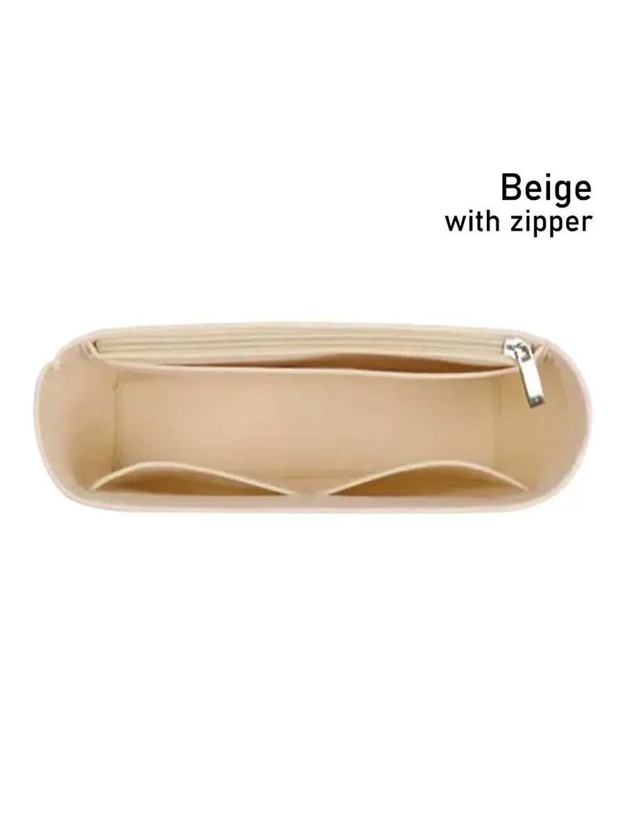 Бежевый органайзер для сумки Longchamp с молнией