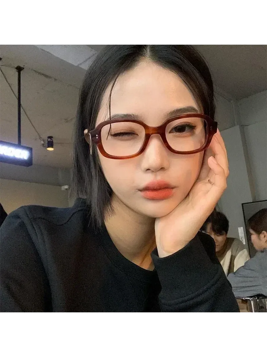Ретро квадратные очки Dawndesslo Red