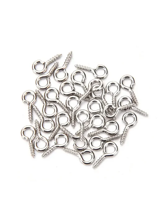 100 шт. Крючки-шпильки серебряного цвета, 8 10 мм, 100 шт, фото 5