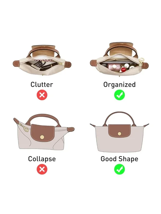 Органайзер для сумки Longchamp Mini-H, коричневый, коричневый, фото 5