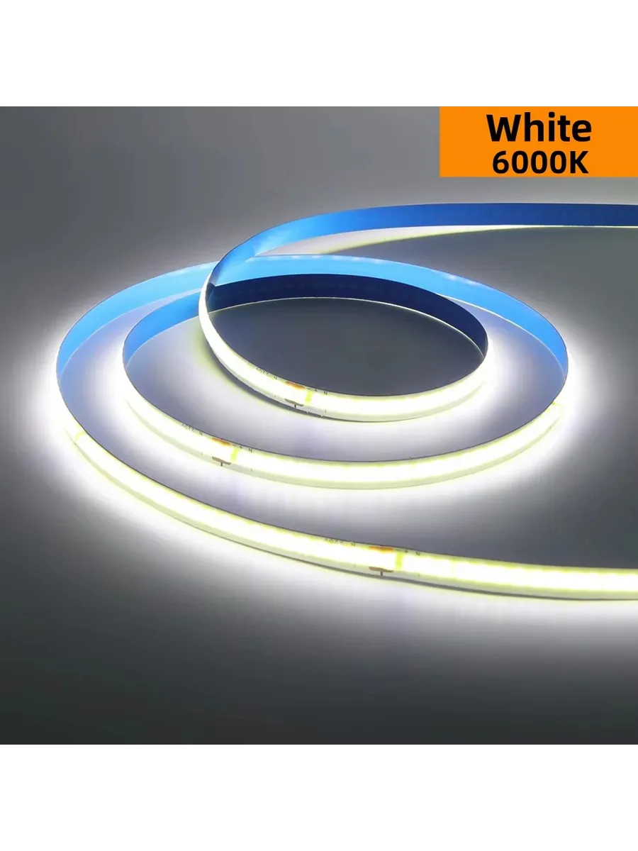 Светодиодная лента White 6000K, 1m, 12/24V, 320 LED/m