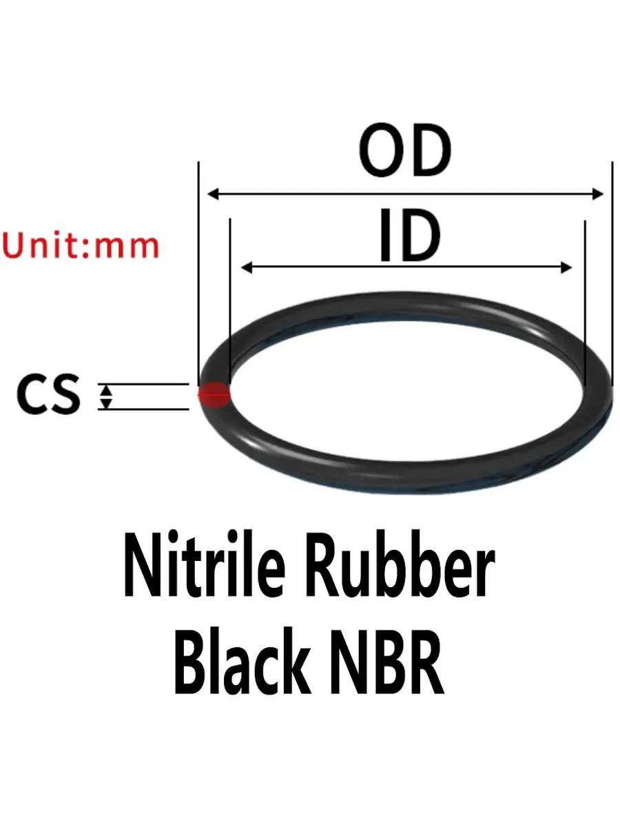 Уплотнительное кольцо NBR-Black 11.6x8x1.8 мм