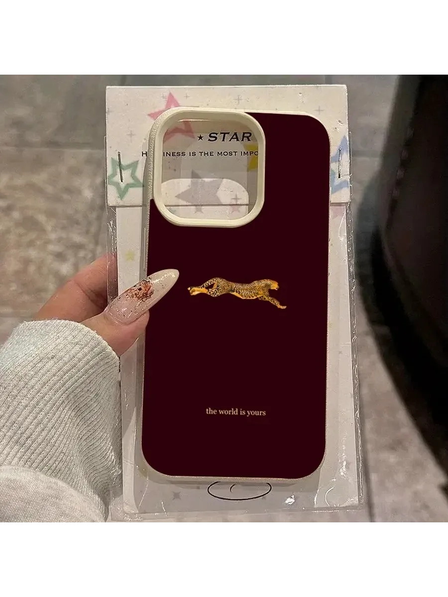 Чехол для Samsung Galaxy S23+ Leopard Wine Red