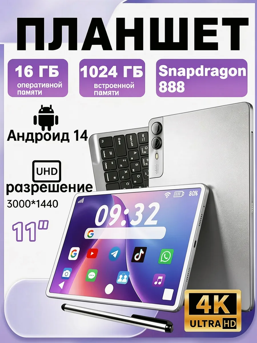 Новый планшет HWTAB на базе Android14 с объемом памяти 1 ТБ