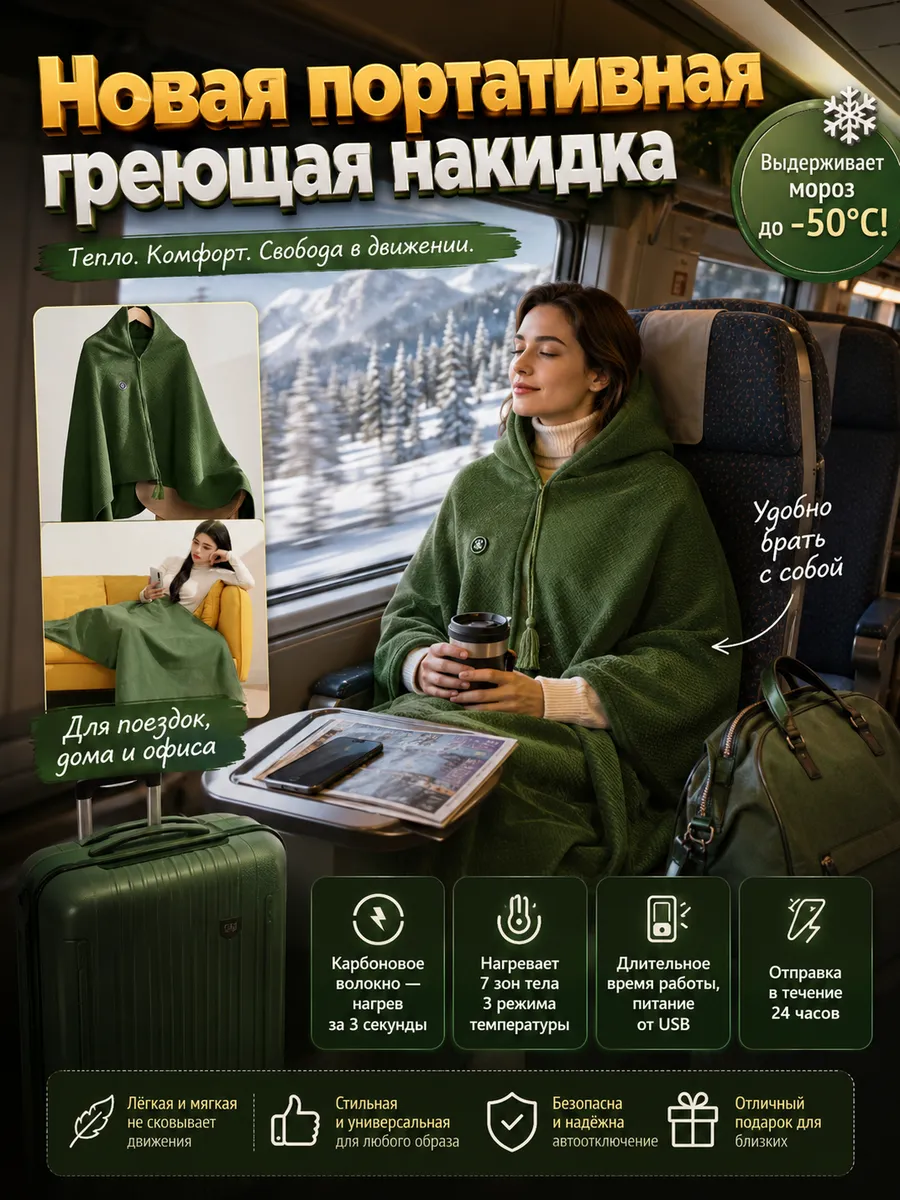 Плед с подогревом usb,Грелка электрическая для тела