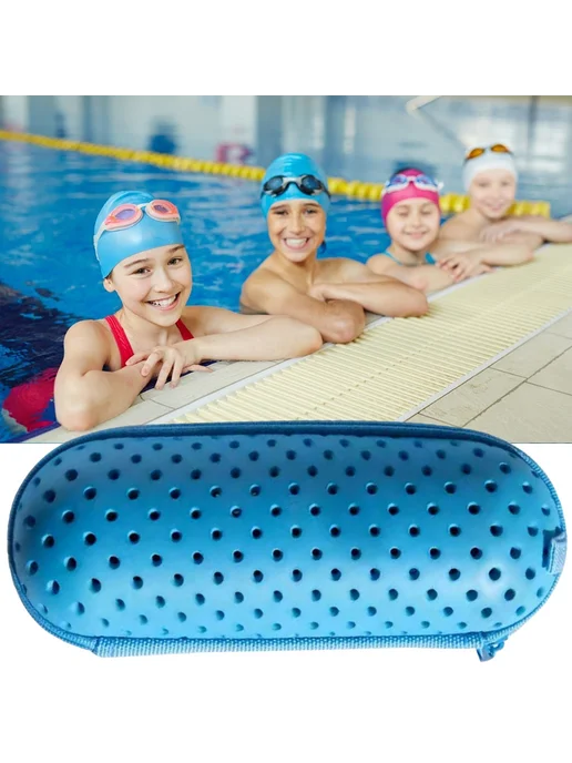 Для SwimGoggle EVA чехол легкий для плавания, голубой, фото 6