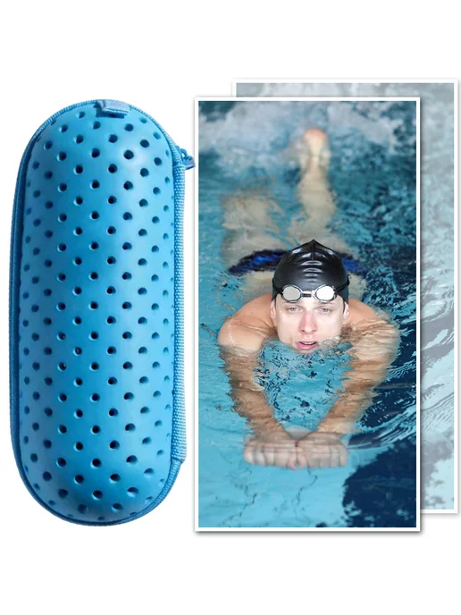 Для SwimGoggle EVA чехол легкий для плавания, голубой, фото 7