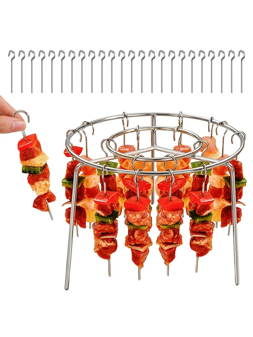 Решетка вертикальная для Air Fryer 24 шампура из нерж стали, вариант, фото 2