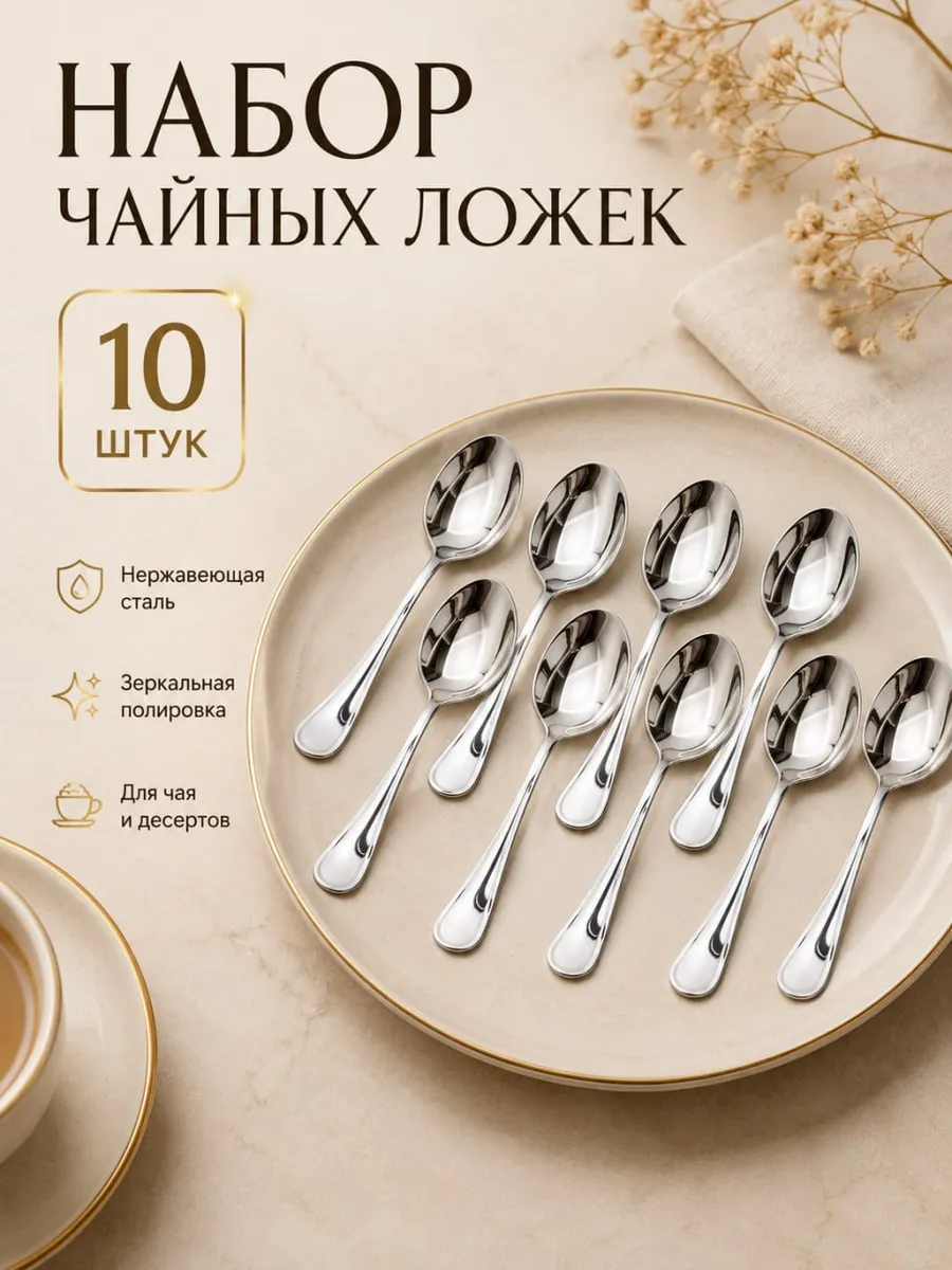 Набор чайных ложек 10 штук