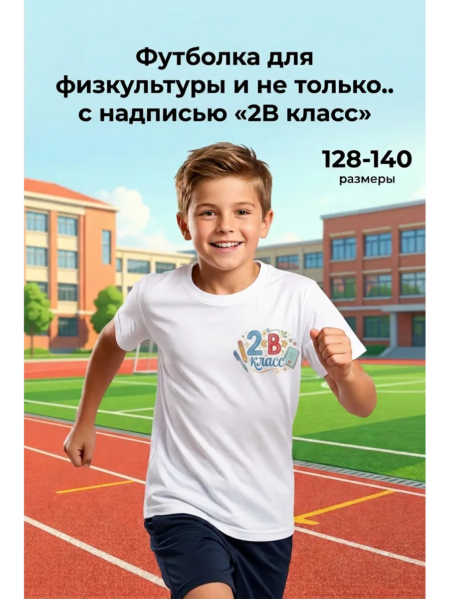 Футболка 2 В класс для физкультуры