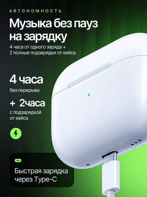 Наушники беспроводные A.Pods Pro 2 для iPhone и Android, вариант, фото 6