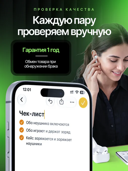 Наушники беспроводные A.Pods Pro 2 для iPhone и Android, вариант, фото 7