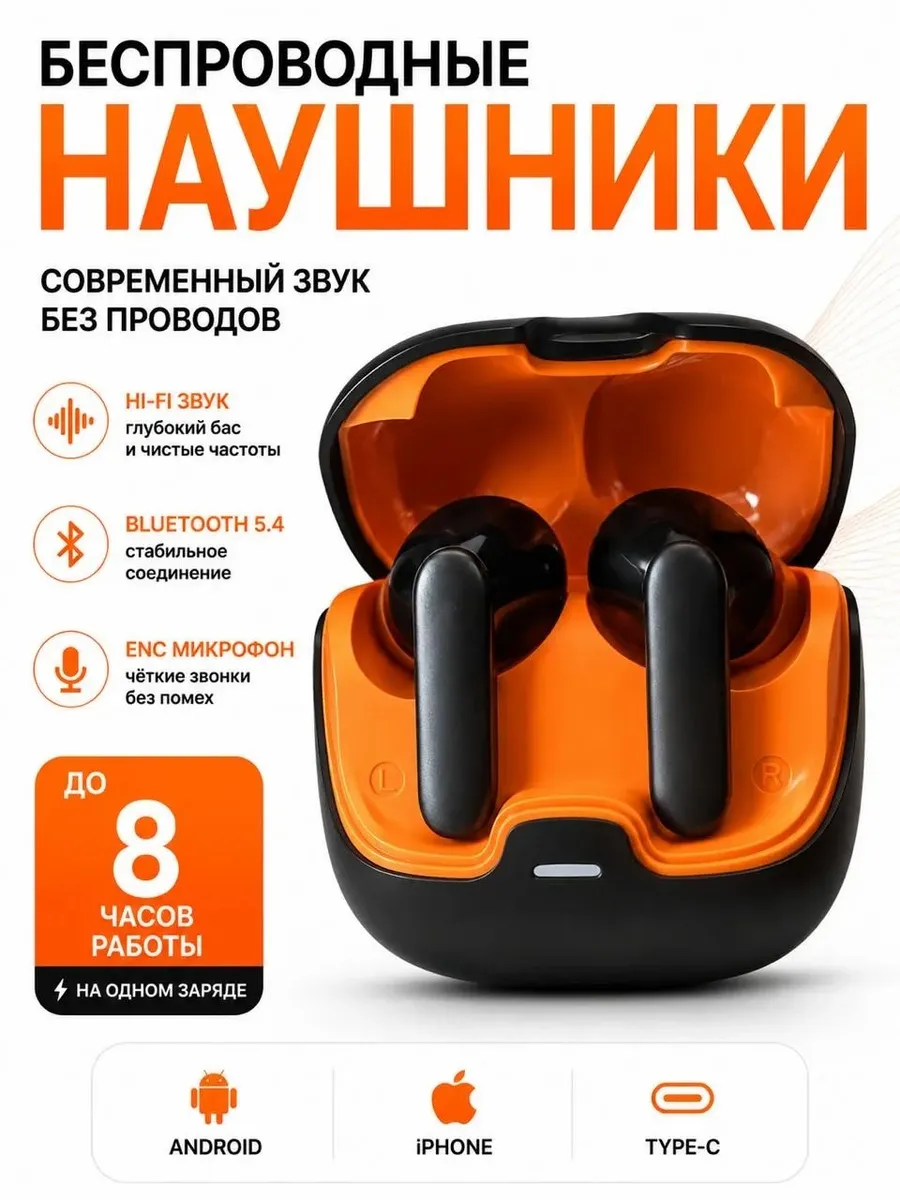 Наушники беспроводные для андроид и iphone s36