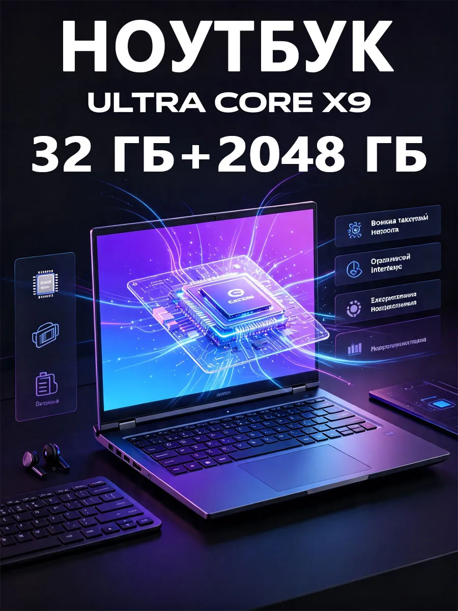 Игровой ноутбук Intel core ultra x9 DDR5 32GB+SSD2048GB