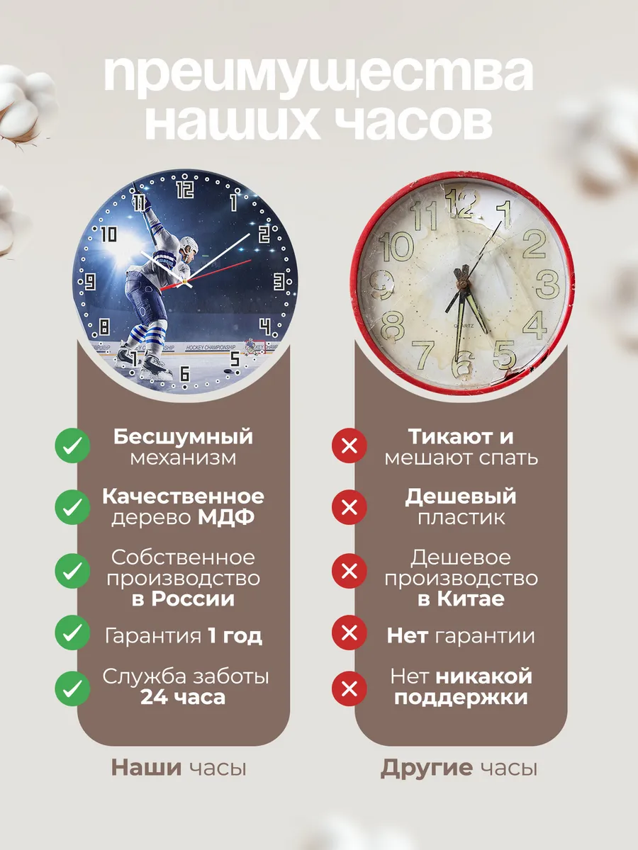Часы настенные "Хоккей" — фото 10