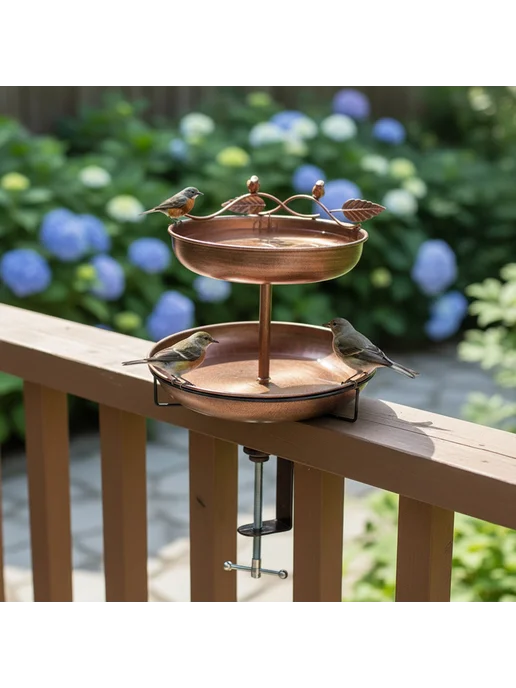2-этаж металлический “Bird Bath” для улицы, стиль A, вариант, фото 4
