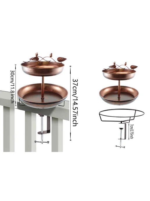 2-этаж металлический “Bird Bath” для улицы, стиль A, вариант, фото 6