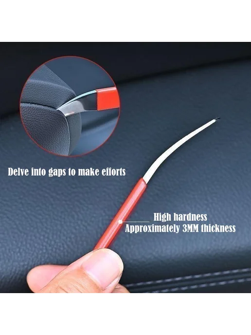 Отвертка монтажная металлическая черная, для снятия обшивки, красный, фото 6
