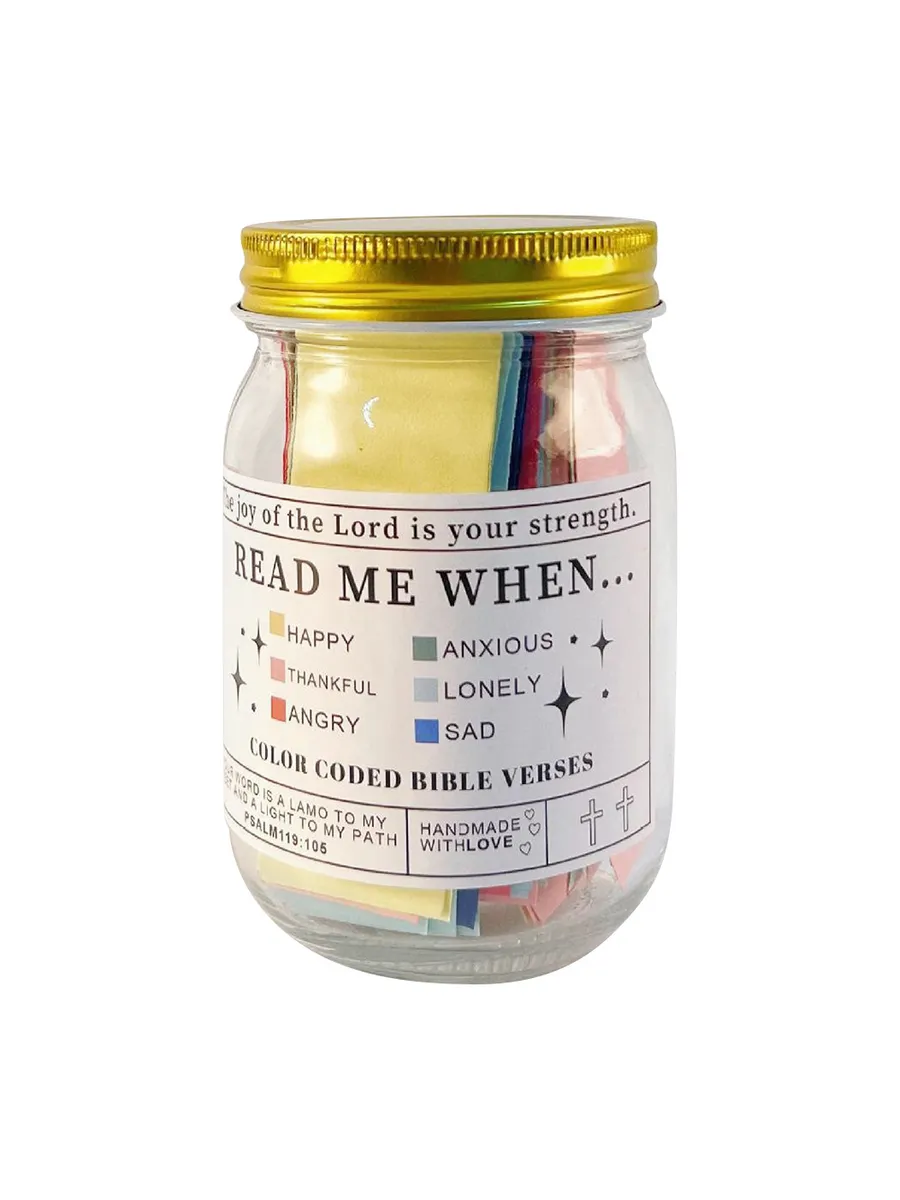 Благословения Jar с 60 стихами, христианский подарок (пласти