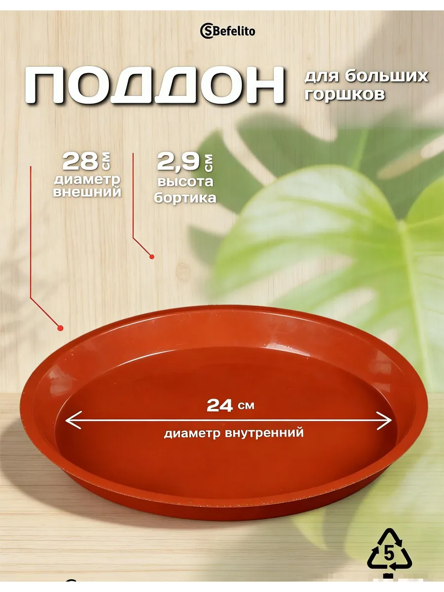 Поддон для цветов 27.9×27.9×2.9 см