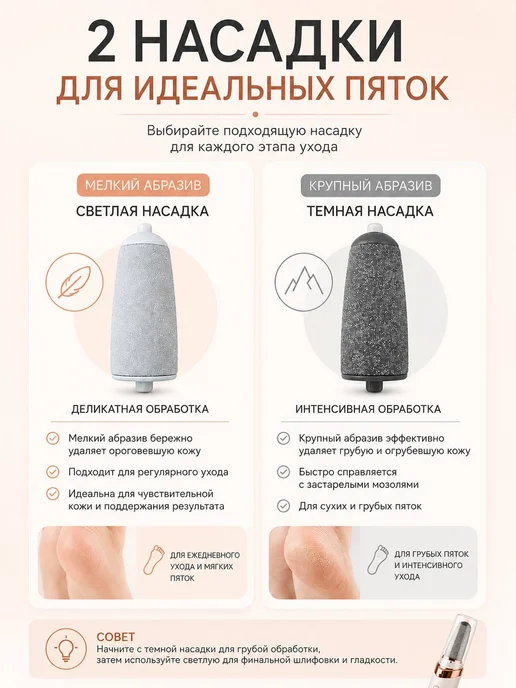 Электрическая пилка аппарат для педикюра, белый, фото 3