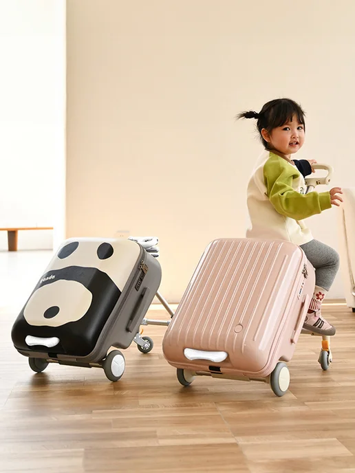 yoto Чемодан-коляска детский 2 в 1 ручная кладь, розовый, фото 8