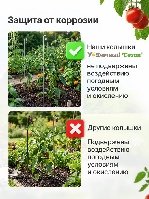 Удачный сезон Колышки для подвязки растений 75 см, 20 шт, 20 шт, фото 5