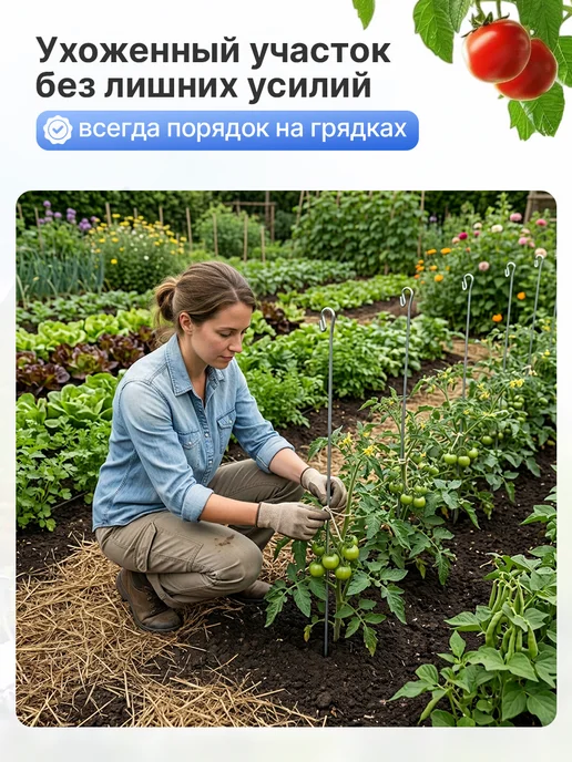Удачный сезон Колышки для подвязки растений 75 см, 20 шт, 20 шт, фото 6