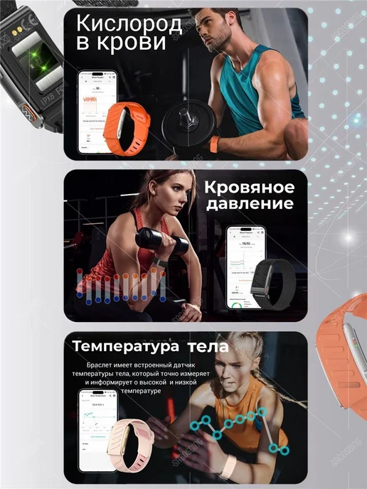 SACOSDING ЭКГ браслет здоровья для мужчины женский пожилых,черный, розовый, фото 7