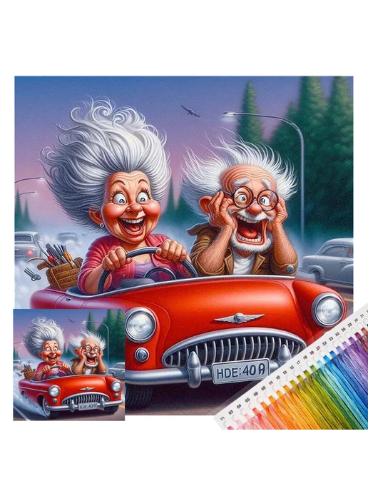 Набор вышивки Speed-Racing для начинающих, 14кт, 30x30 см, 30x30 см, фото 4