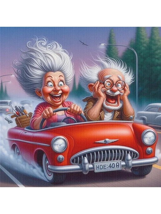 Набор вышивки Speed-Racing для начинающих, 14кт, 30x30 см, 30x30 см, фото 6