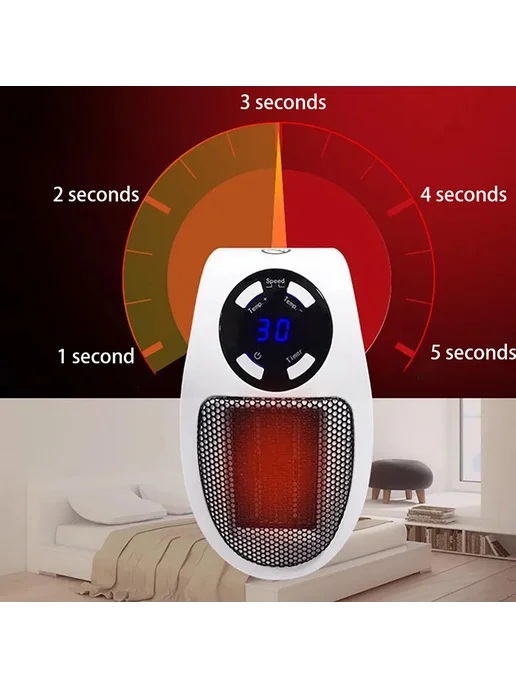 Потолочный обогреватель 500W 2 режима мини керамический для, 500 Вт, фото 4