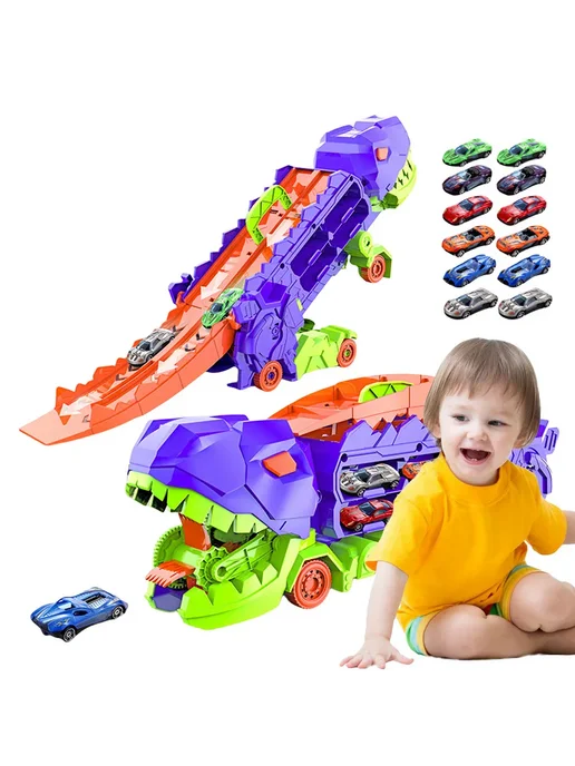 Динозавр тачка для toddlers, городской транспорт (фиолет), фиолетовый, фото 2
