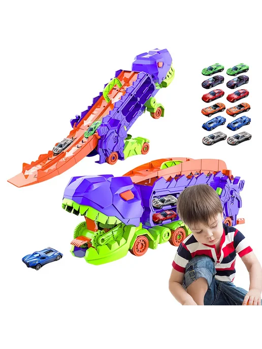 Динозавр тачка для toddlers, городской транспорт (фиолет), фиолетовый, фото 4