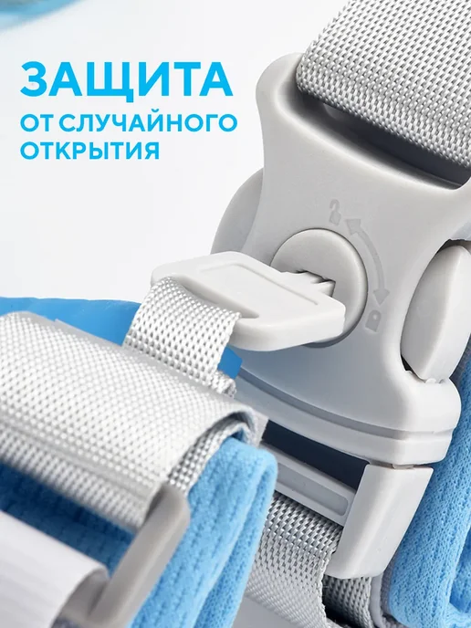 Вожжи поводок для детей, голубой, в упаковке 100 г, фото 5