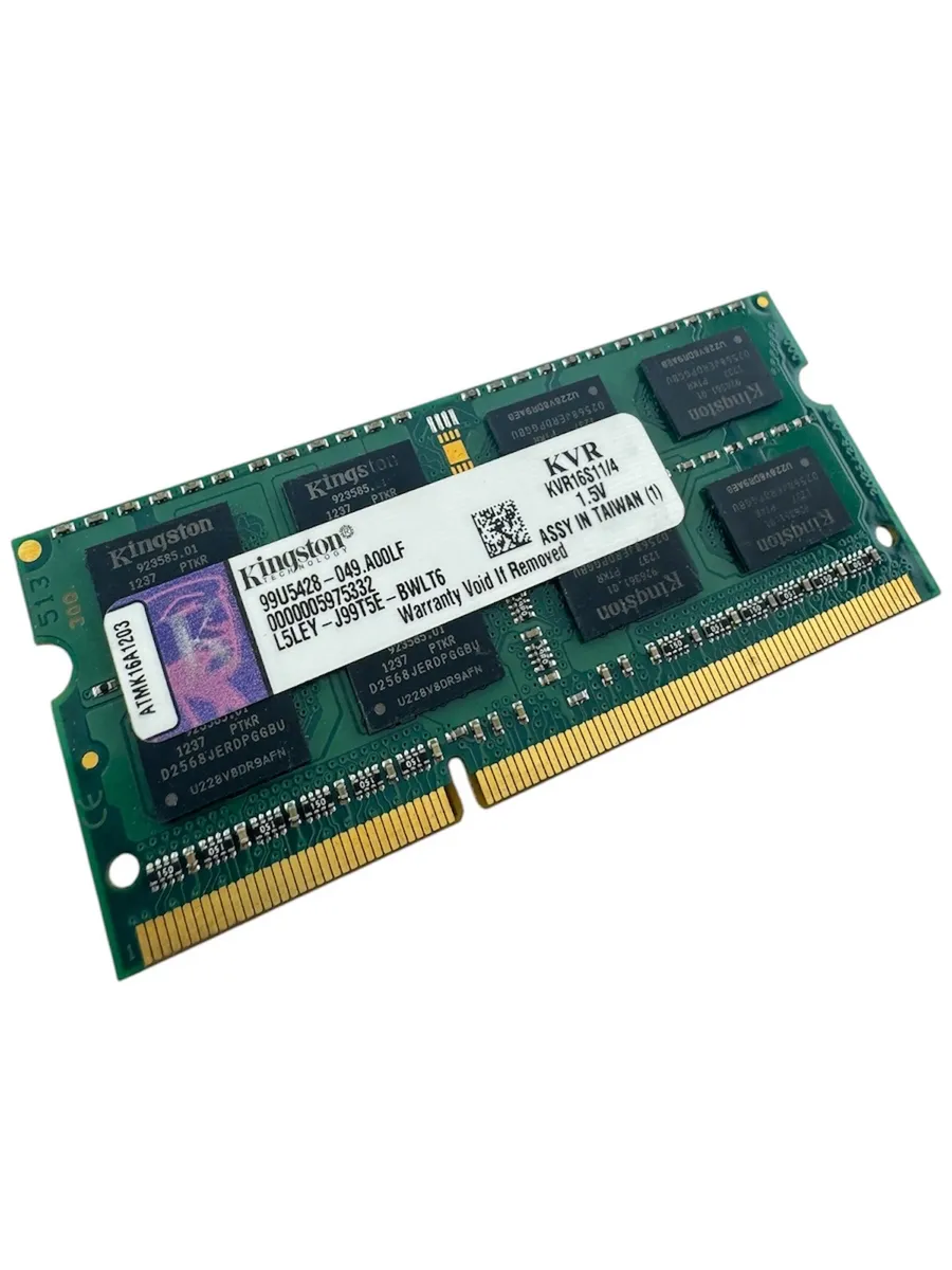 Kingston Оперативная память модуль DDR3 SODIMM 4Гб 1600MHz