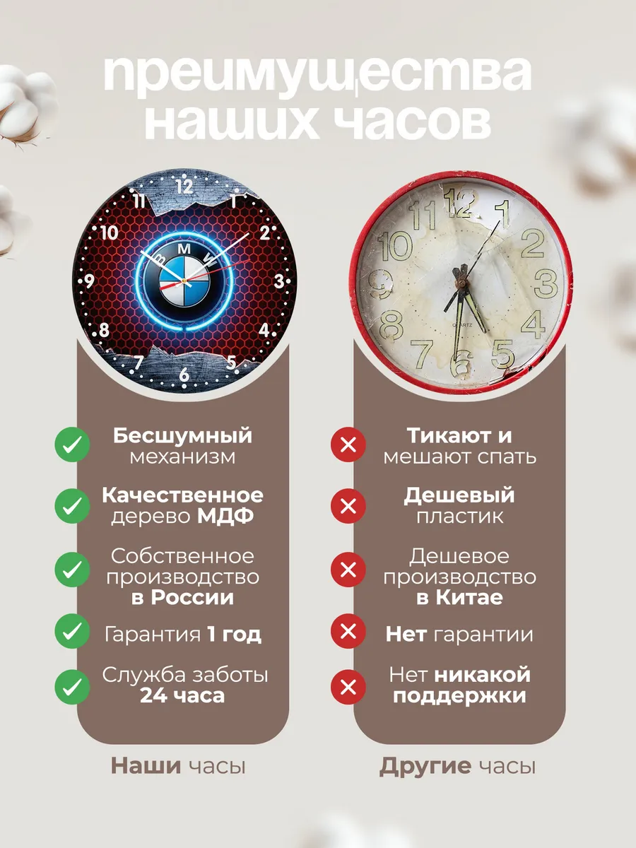 Часы настенные "BMW" — фото 2