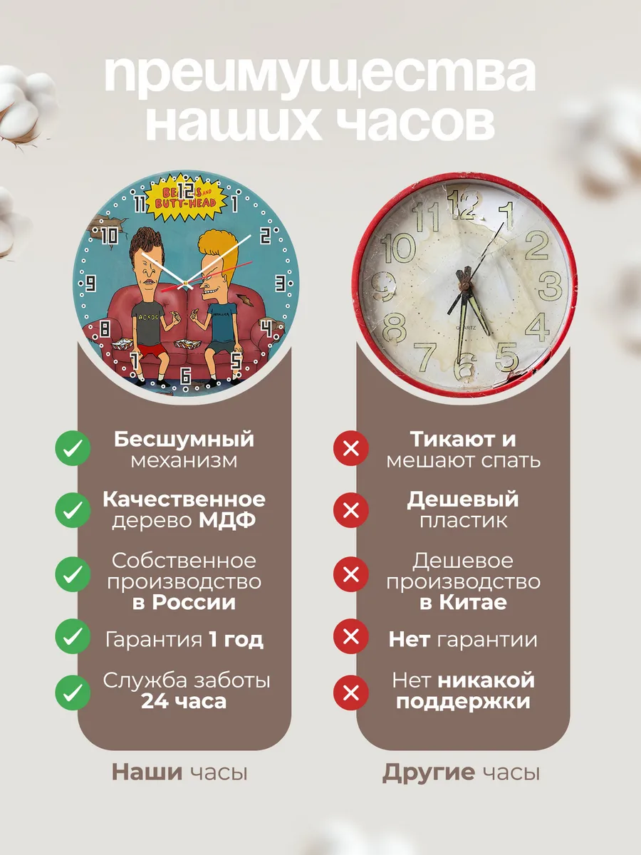 Часы настенные "Бивис и Батхед" — фото 2