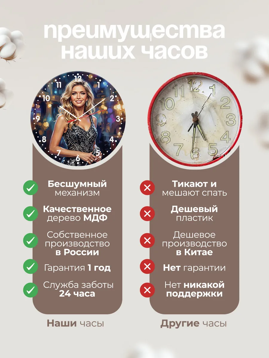 Часы настенные "Вера Брежнева" — фото 2