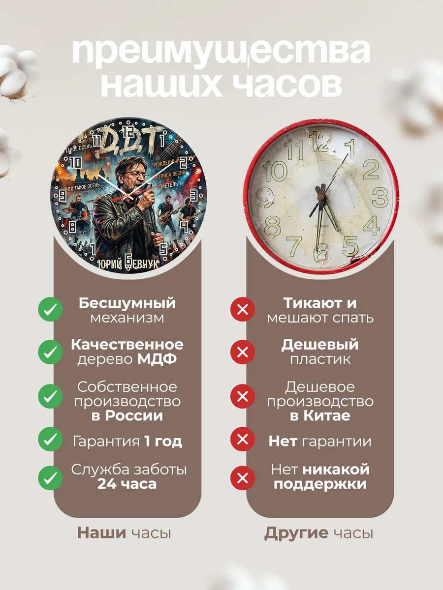 Часы настенные "ДДТ" — фото 2