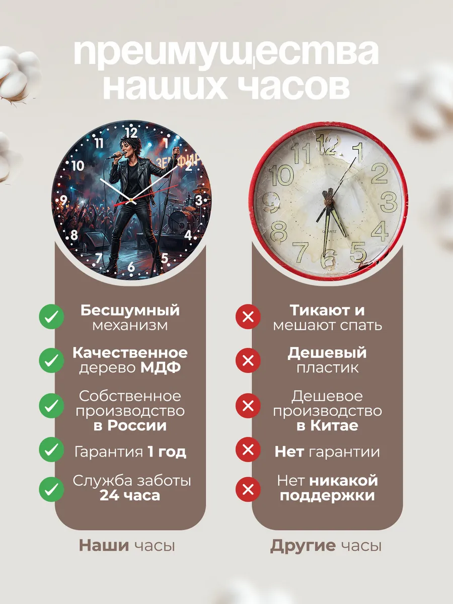 Часы настенные "Земфира" — фото 2