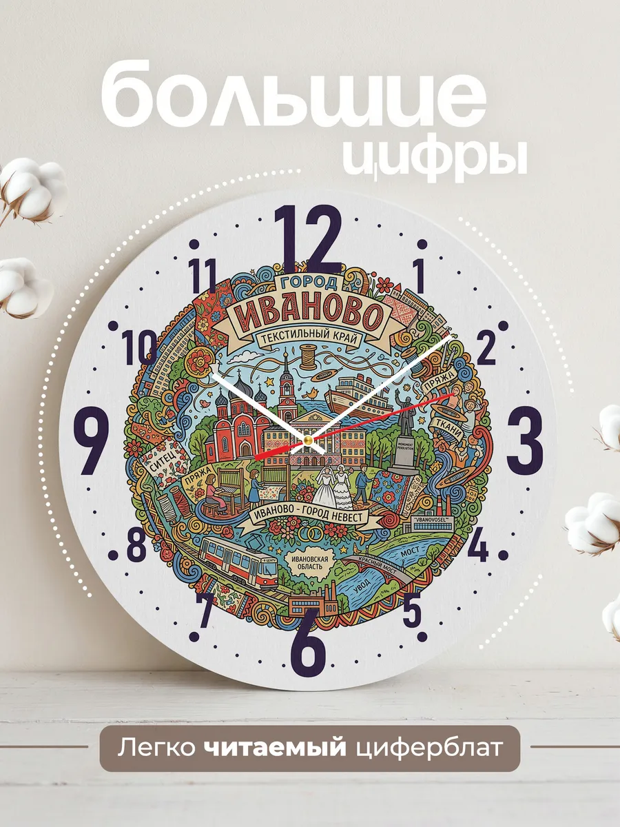 Часы настенные "Иваново — город невест" — фото 4