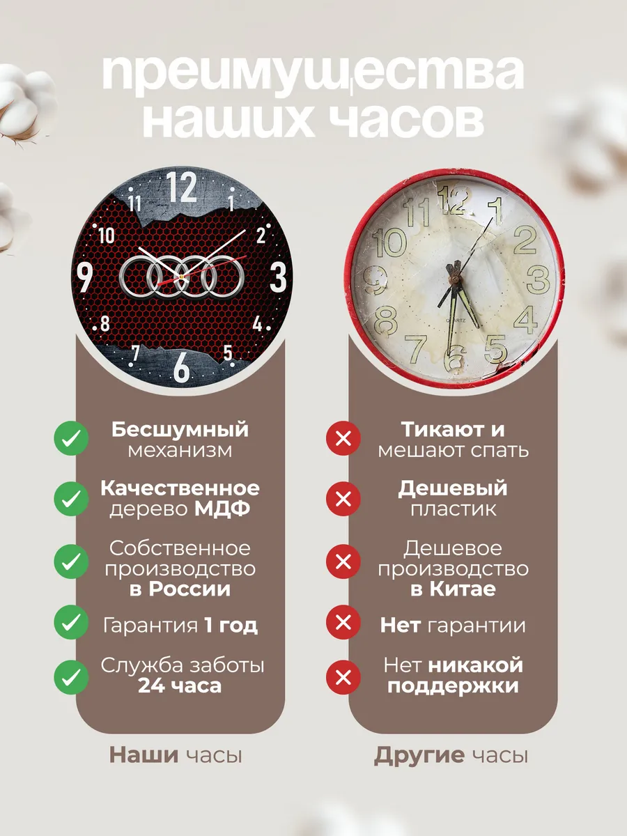 Часы настенные "Audi" — фото 2